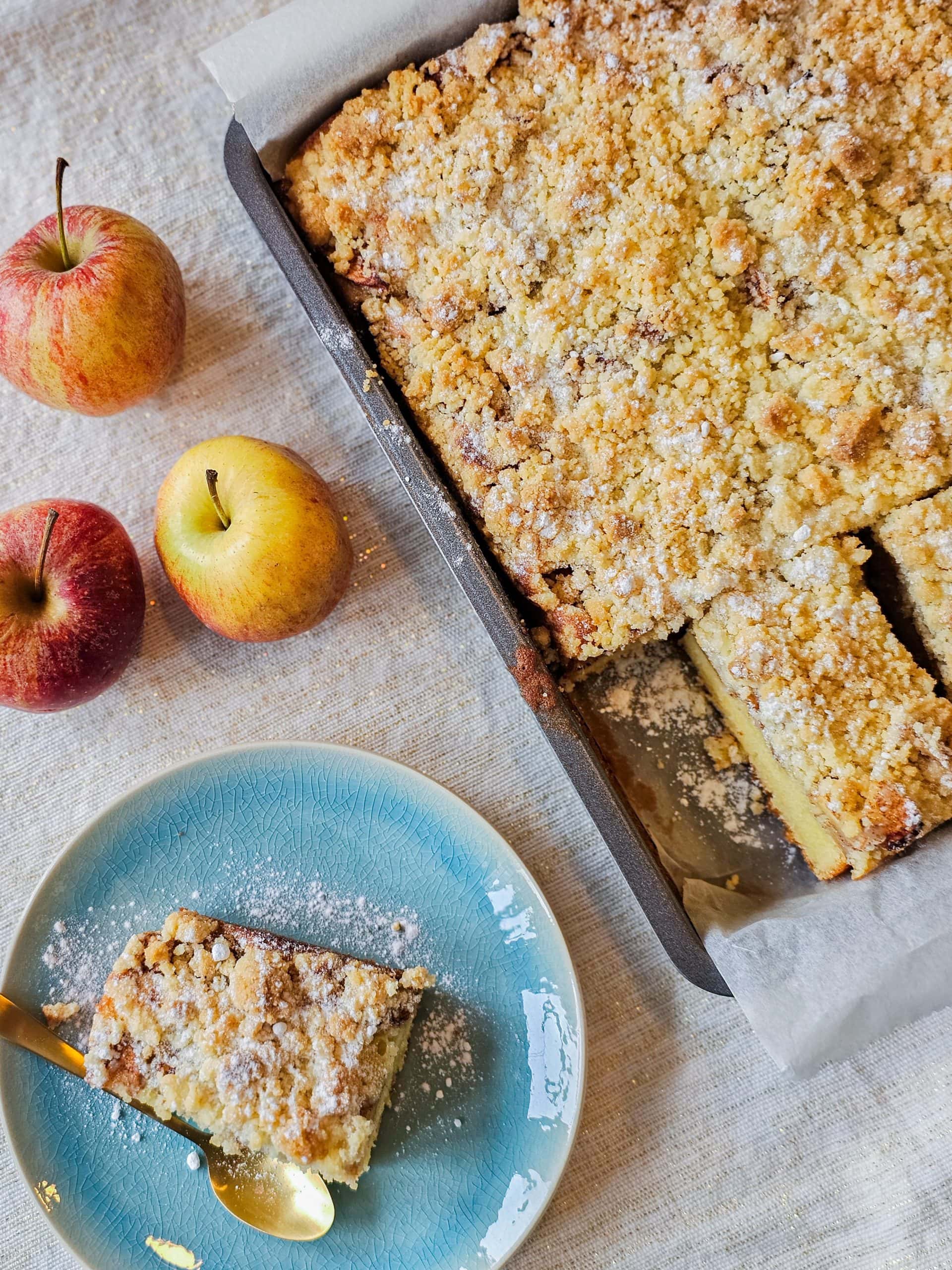 Appel kruimel cake