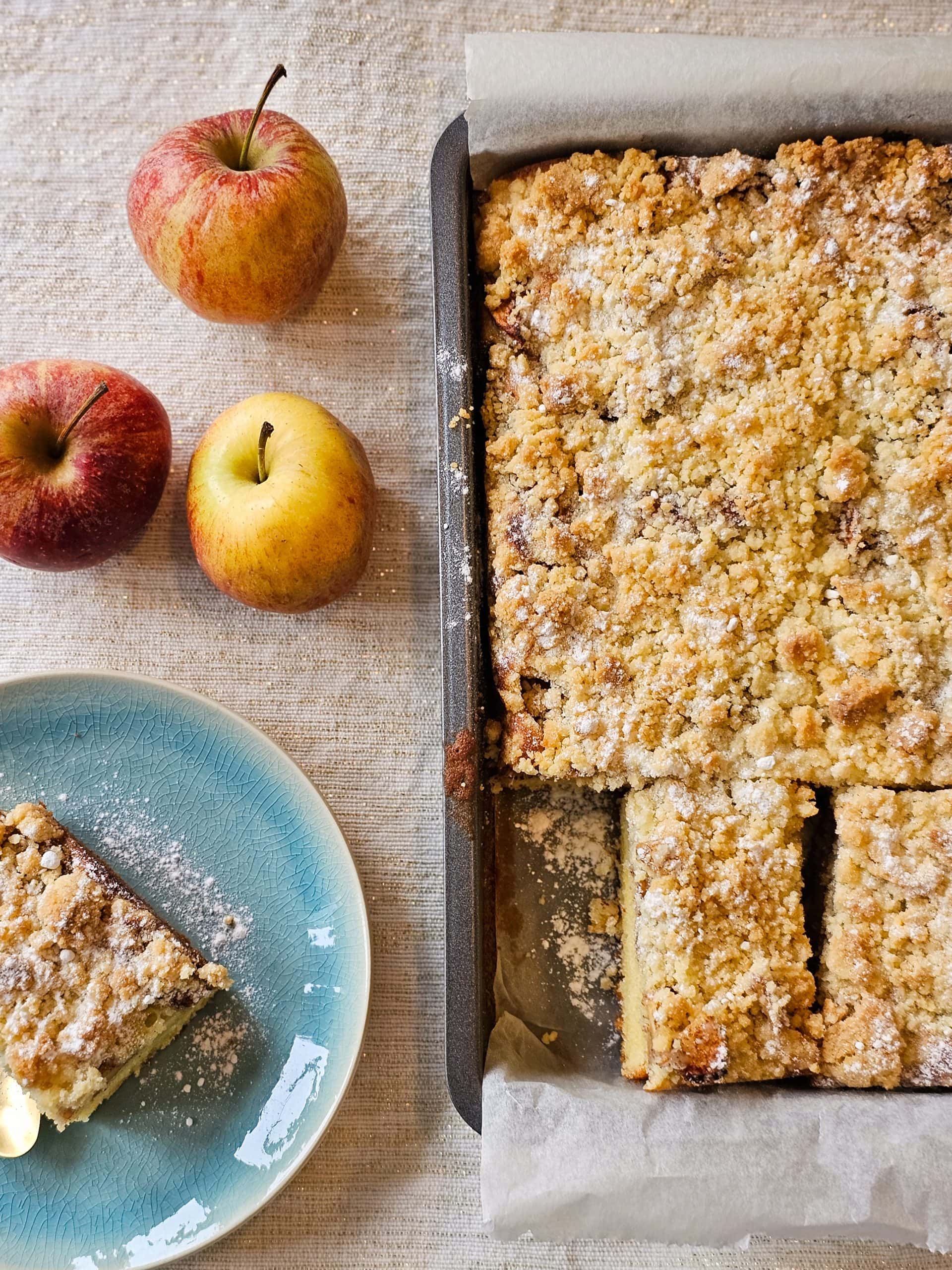 Appel kruimel cake