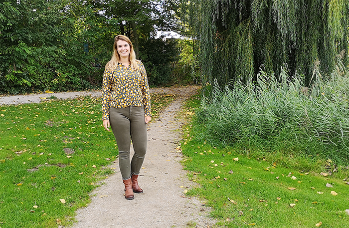 Outfit: Herfstig met groen en okergeel