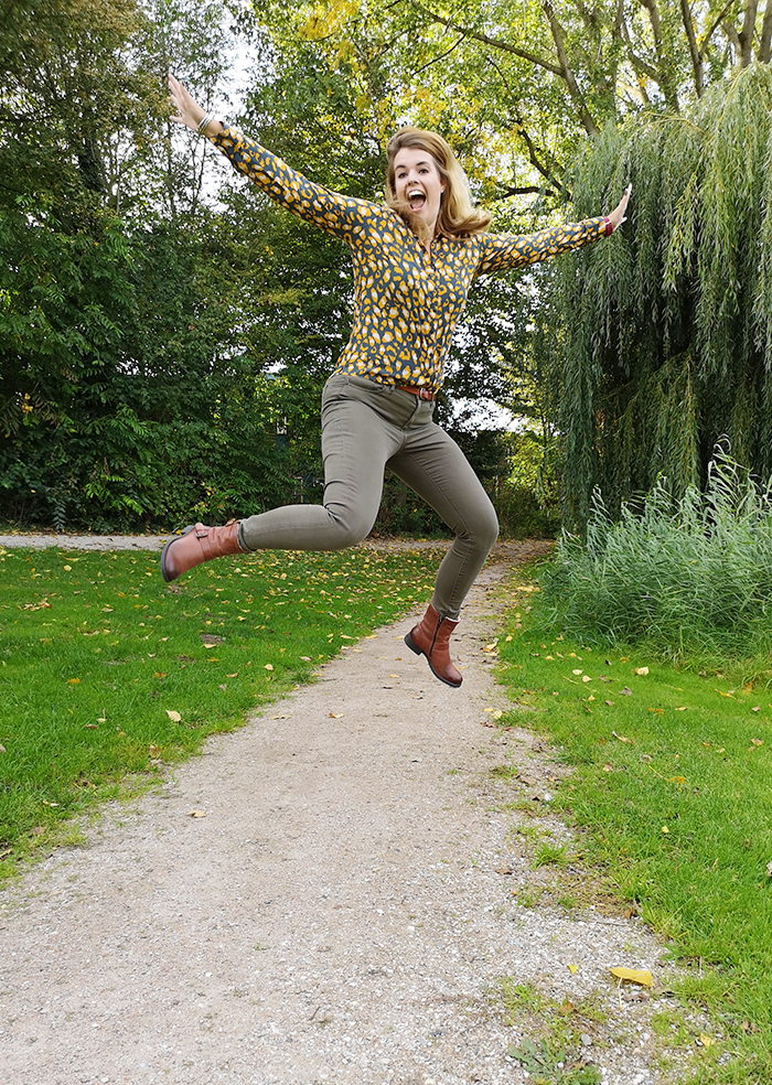 Outfit: Herfstig met groen en okergeel