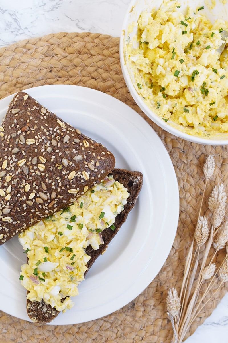 Zelfgemaakte eiersalade