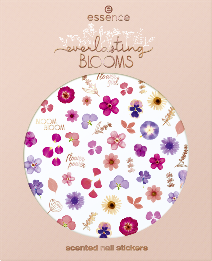 essence everlasting BLOOMS scented nail stickers