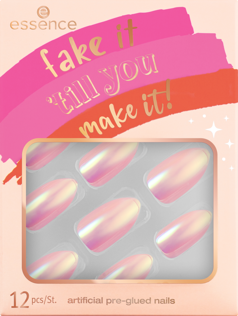 essence fake it till you make it nails 01 Holo There