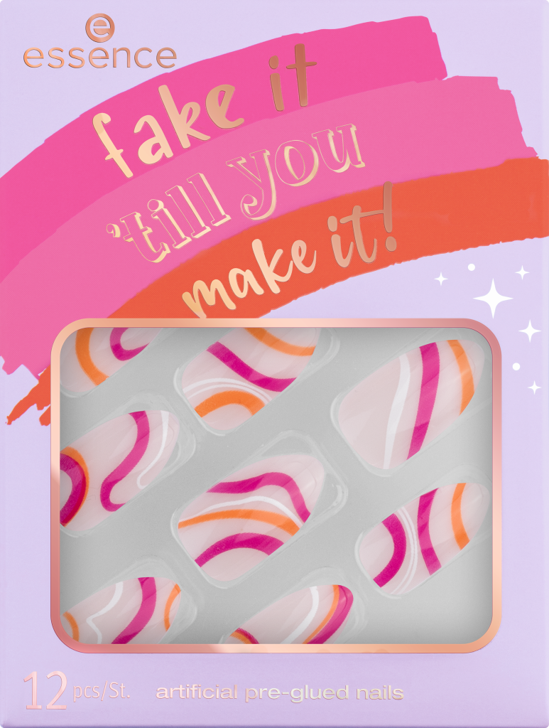 essence fake it till you make it nails 03 Get Your Swirls on